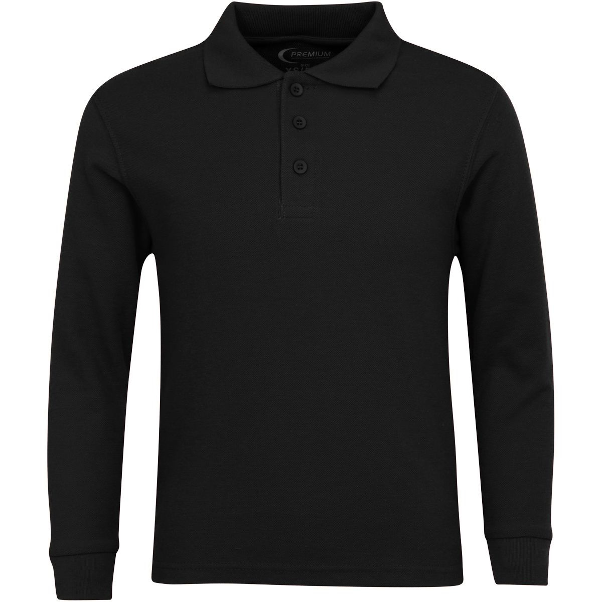 Boy's SCHOOL UNIFORM Long-Sleeve Shirts - Black - Choose Your Sizes (3/4-18/20)