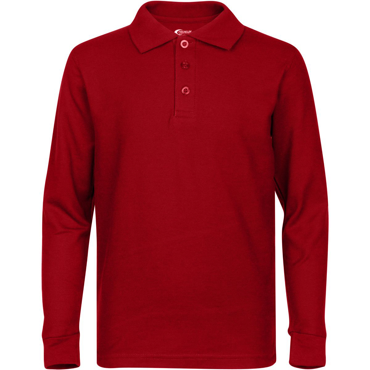 Boy's SCHOOL UNIFORM Long-Sleeve Shirts - Red - Choose Your Sizes (3/4-18/20)