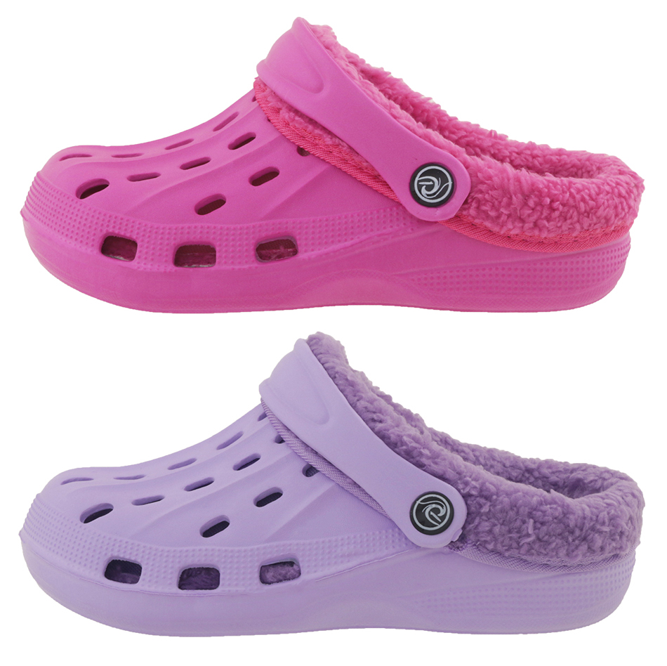 Girl's CLOGS w/ Fleece Lining - Sizes 11-4