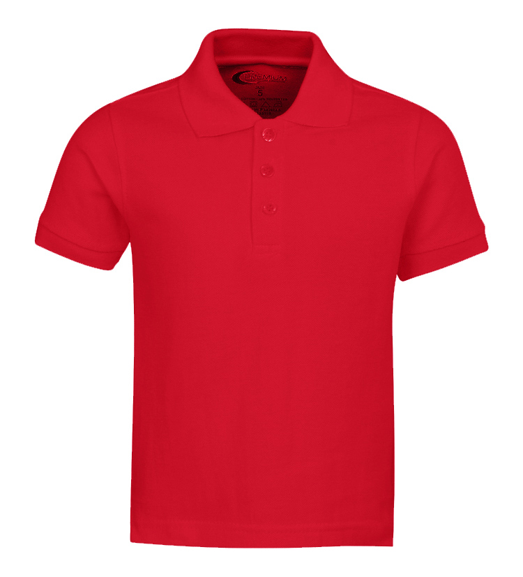 Boy's SCHOOL UNIFORM Short Sleeve Polo Shirts - Red - Choose Your Sizes (2T-18/20)