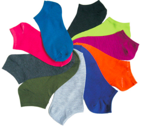 Women's Plus Size No Show Novelty SOCKS - Assorted Colors - 10-Pair Packs - Size 10-13