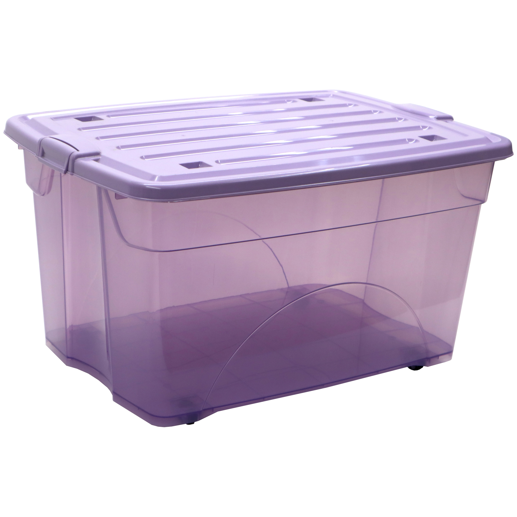 16 GALLON Rolling Storage Organizer Bins - Lavender