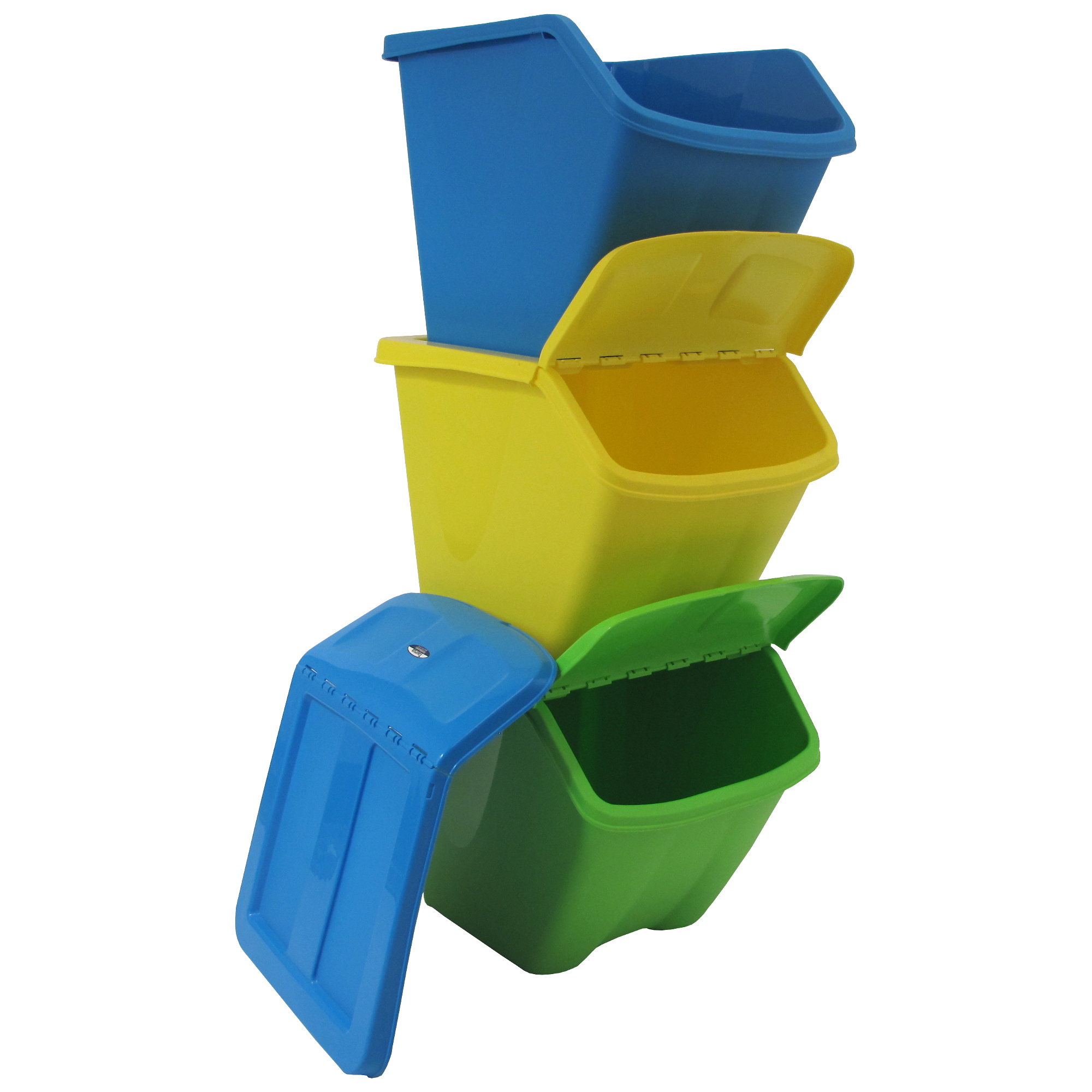 10 GALLON Stackable Shutter Bin Set - 3-Pack