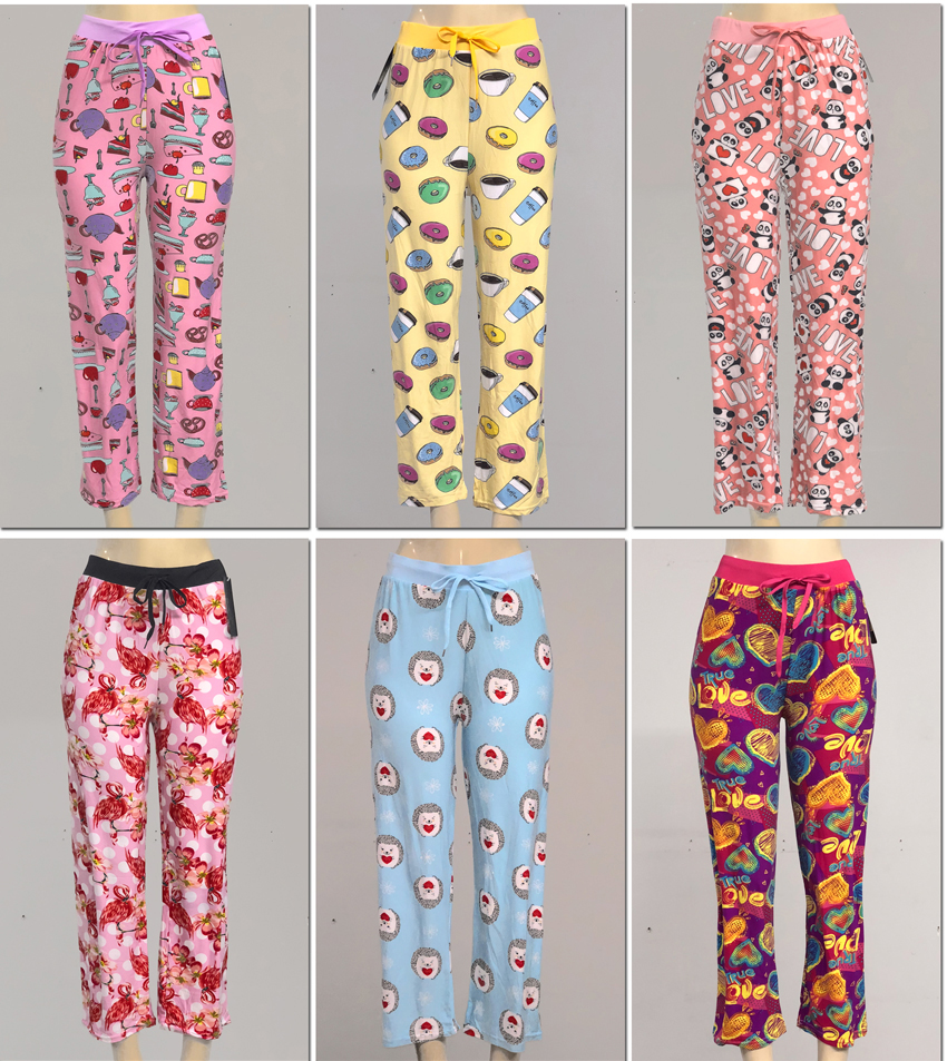 Women's PAJAMA Pants - Assorted Prints - Size Medium-2XL