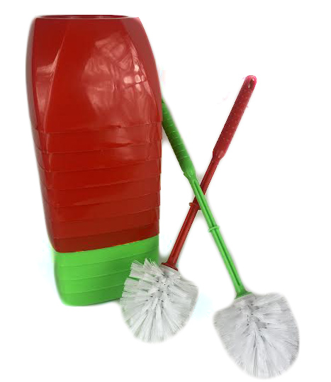 CHRISTMAS Colored Toilet Brush w/ Matching Caddy Holder