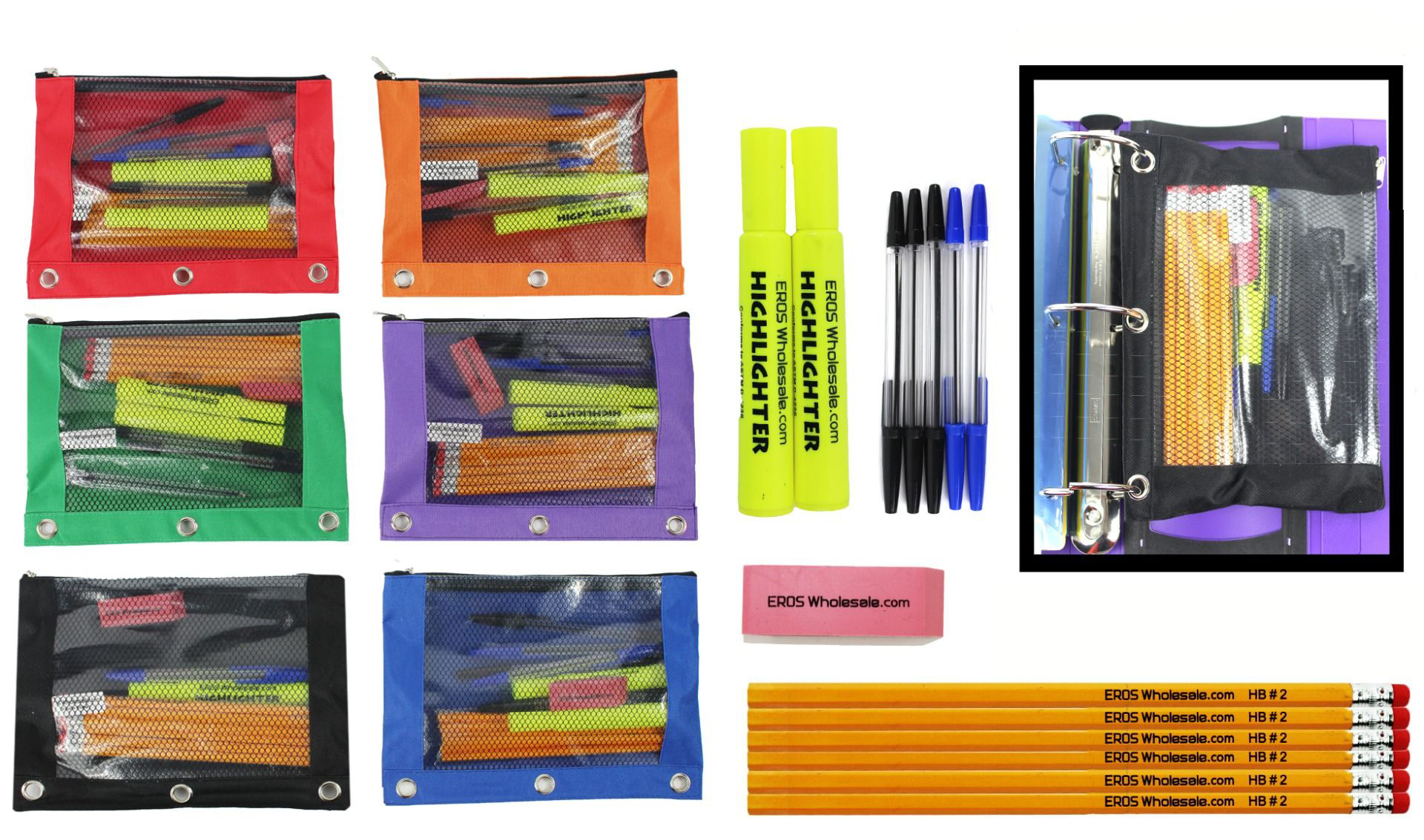 Pencil Pouches,Bulk Pencil Pouch for Storing School Supplies