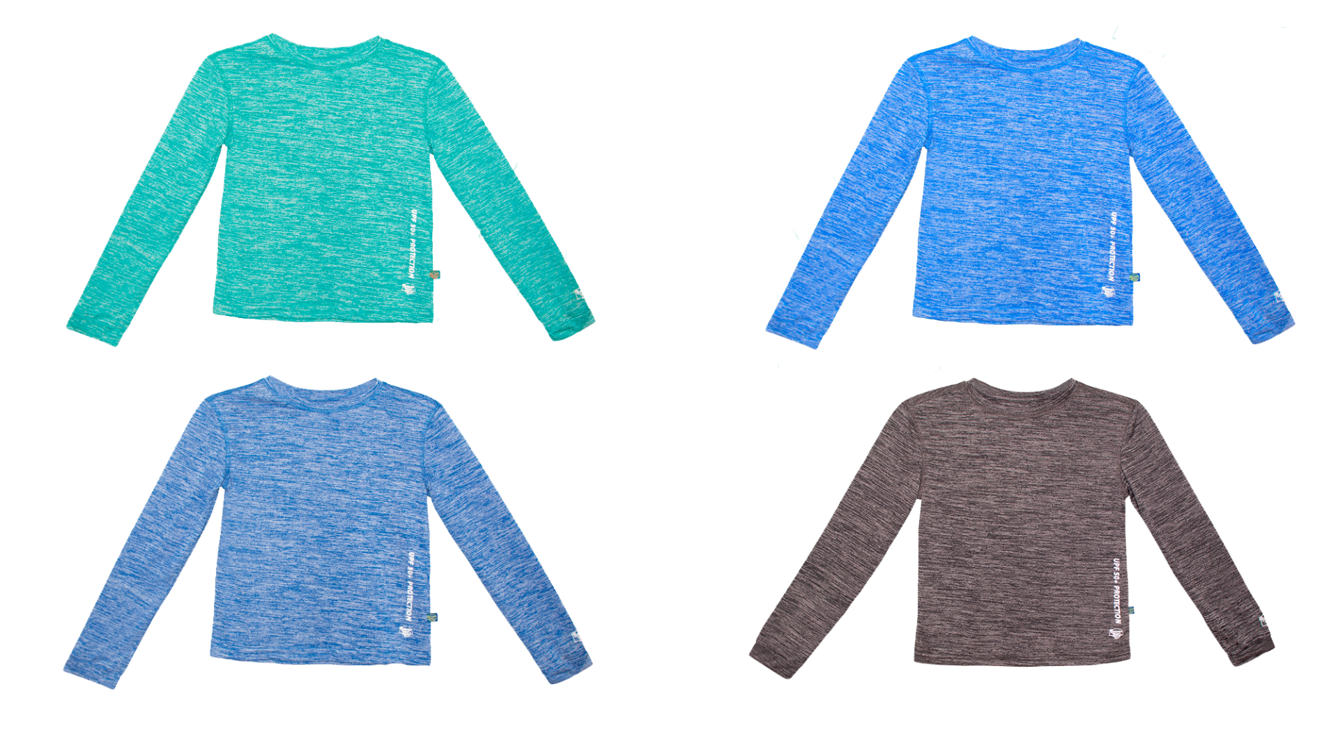 Toddler Boy's Long Sleeved Heathered Rash Guards - ASSORTED Colors - Sizes 2T-4T