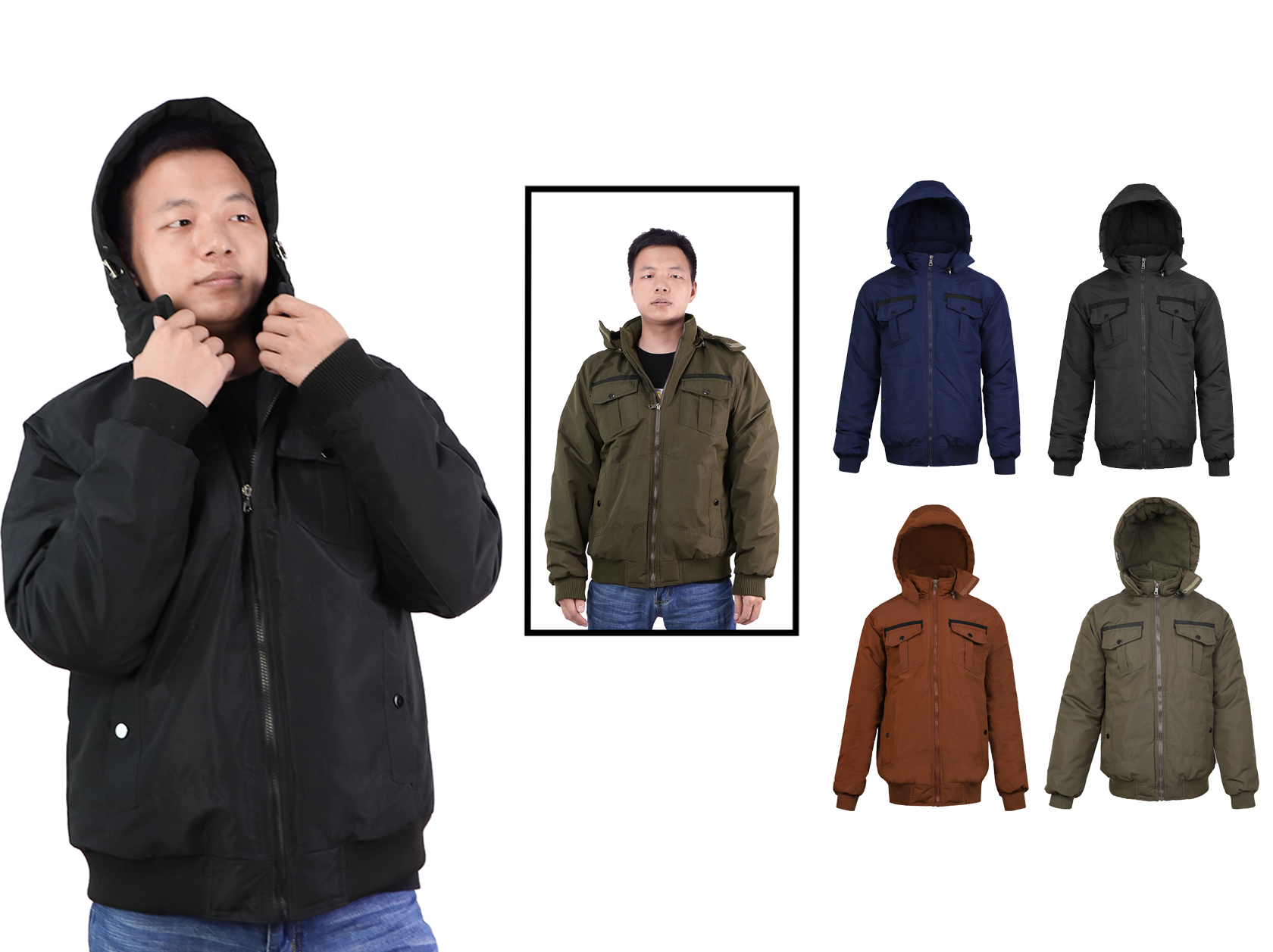 mens winter jacket with detachable hood