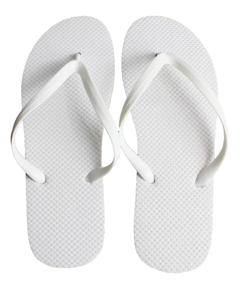 plain white flip flops bulk