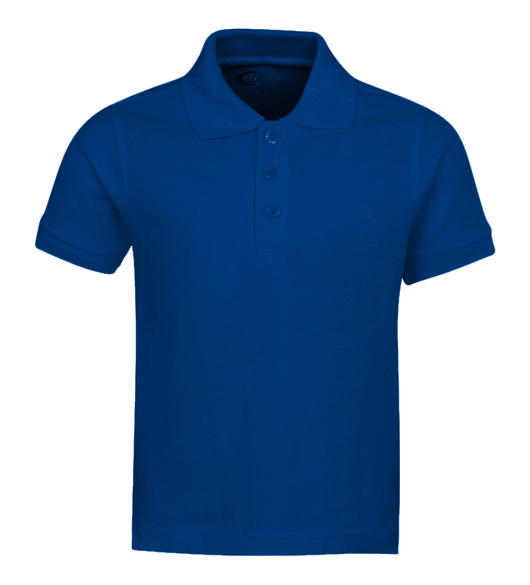 Boy's School Uniform Short Sleeve Polo Shirts - Royal Blue - Choose Your Sizes (2T-18/20)